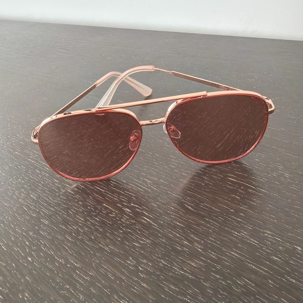 Target Women's Rose Gold Aviator Sunglasses